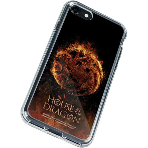HBO House of the Dragon Flaming Tararyen Sigil iPhone SE (2nd & 3rd Gen) Clear Case