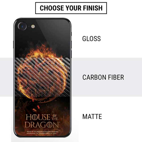 HBO House of the Dragon Flaming Tararyen Sigil iPhone SE (2nd & 3rd Gen) Skin