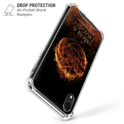 HBO House of the Dragon Flaming Tararyen Sigil iPhone XR Clear Case