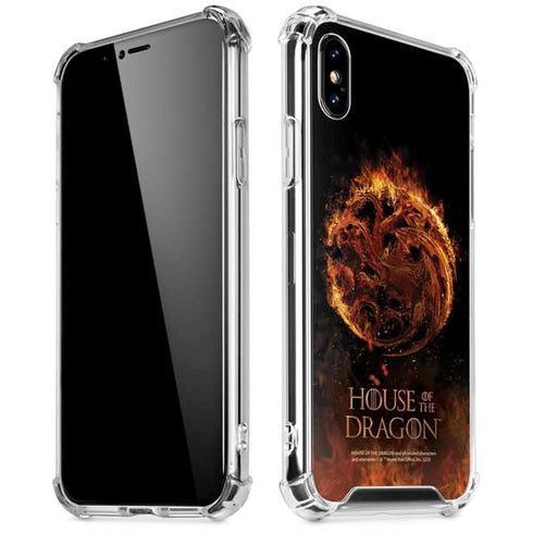 HBO House of the Dragon Flaming Tararyen Sigil iPhone XS Max Clear Case