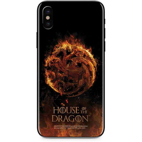 HBO House of the Dragon Flaming Tararyen Sigil iPhone XS Skin
