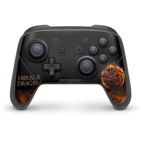 HBO House of the Dragon Flaming Tararyen Sigil Nintendo Switch Pro Controller Skin