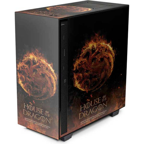HBO House of the Dragon Flaming Tararyen Sigil NZXT H510 Compact ATX Mid-Tower Case Skin