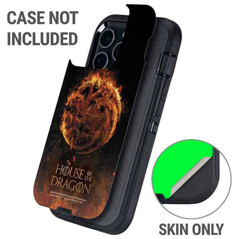 HBO House of the Dragon Flaming Tararyen Sigil Otterbox Defender iPhone Skin