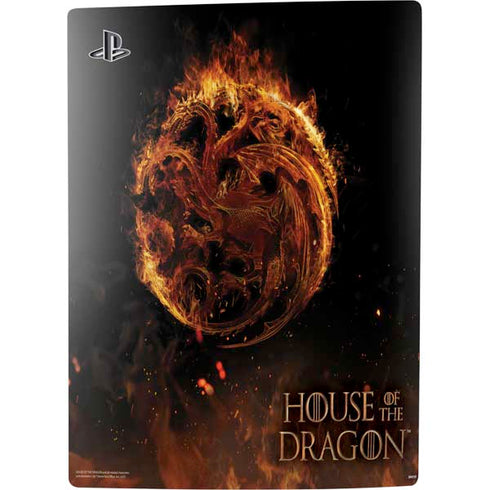 HBO House of the Dragon Flaming Tararyen Sigil PS5 Digital Edition Console Skin