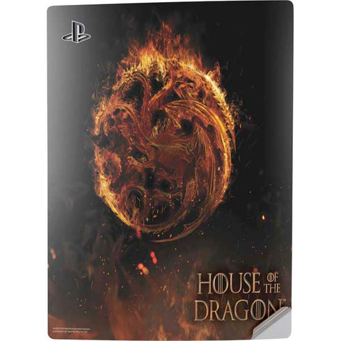 HBO House of the Dragon Flaming Tararyen Sigil PS5 Digital Edition Console Skin