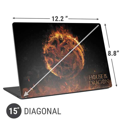 HBO House of the Dragon Flaming Tararyen Sigil Universal Laptop 15in (12.2 x 8.8in) Skin