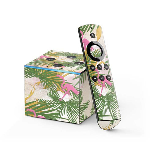 Flamingo Pattern Fire TV Cube Skin
