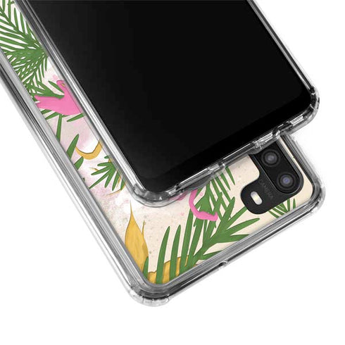 Flamingo Pattern Galaxy A21 Clear Case