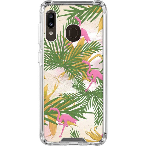 Flamingo Pattern Galaxy A30 Clear Case
