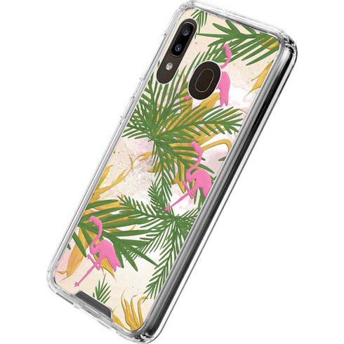 Flamingo Pattern Galaxy A30 Clear Case