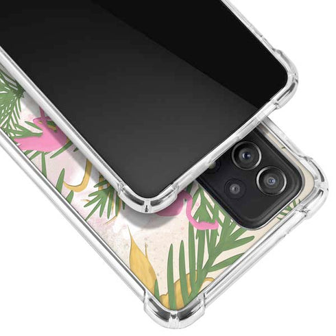 Flamingo Pattern Galaxy A72 5G Clear Case