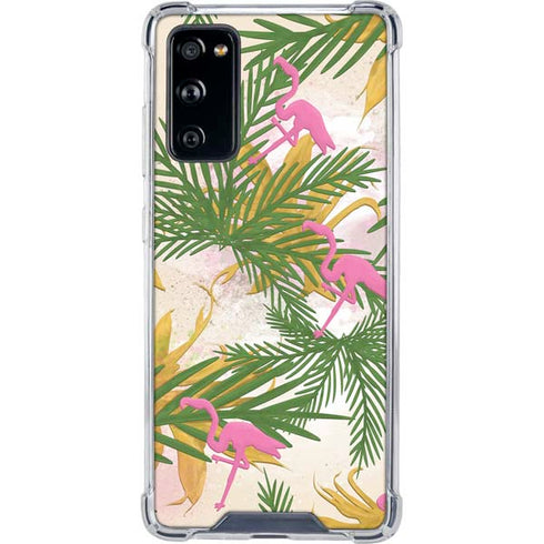 Flamingo Pattern Galaxy S20 FE Clear Case