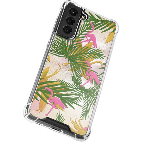 Flamingo Pattern Galaxy S22 Plus Clear Case