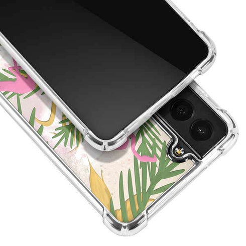 Flamingo Pattern Galaxy S22 Plus Clear Case