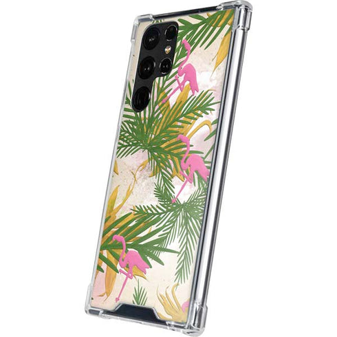 Flamingo Pattern Galaxy S22 Ultra Clear Case