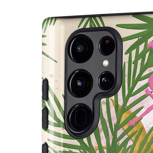 Flamingo Pattern Galaxy S22 Ultra Pro Case