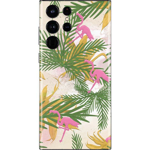 Flamingo Pattern Galaxy S22 Ultra Skin