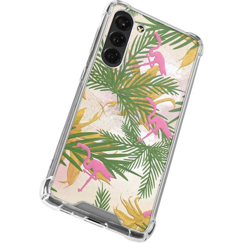 Flamingo Pattern Galaxy S23 Plus Clear Case