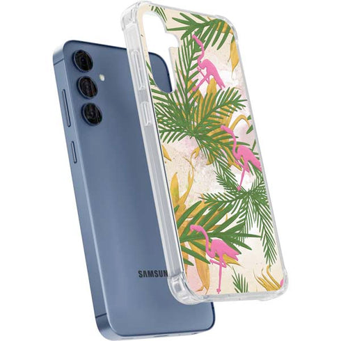 Flamingo Pattern Galaxy S24 Clear Case