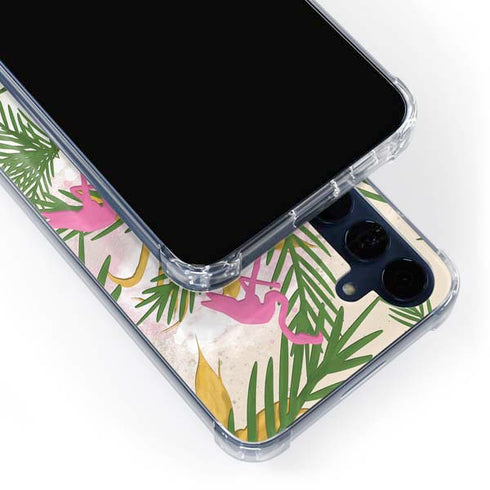 Flamingo Pattern Galaxy S24 Clear Case