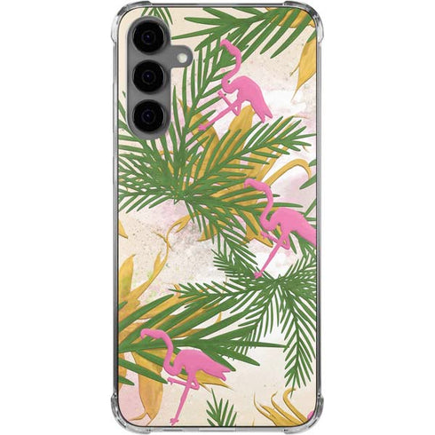 Flamingo Pattern Galaxy S24 Plus Clear Case