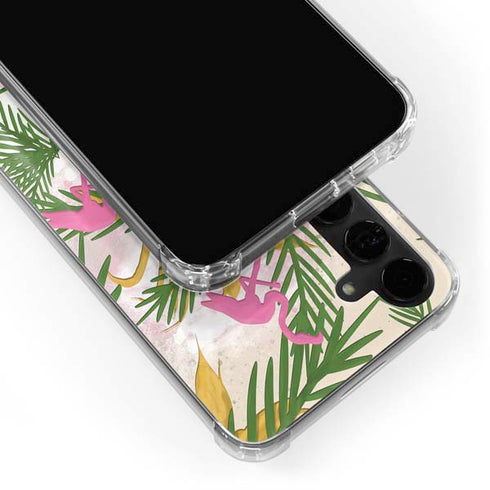 Flamingo Pattern Galaxy S24 Plus Clear Case