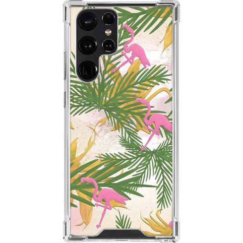 Flamingo Pattern Galaxy S24 Ultra Clear Case