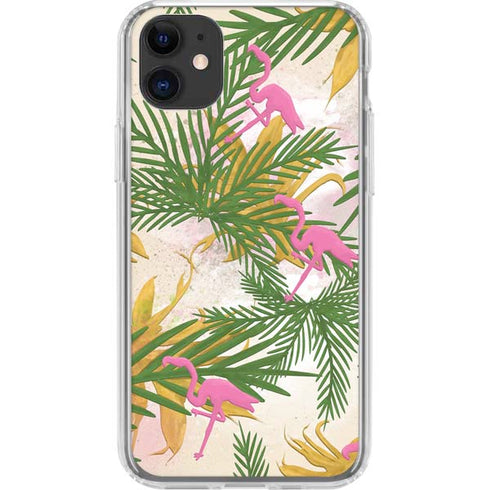 Flamingo Pattern iPhone 11 Clear Case