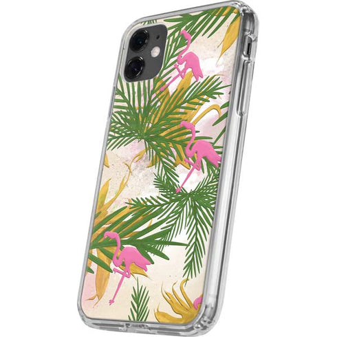 Flamingo Pattern iPhone 11 Clear Case