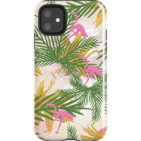 Flamingo Pattern iPhone 11 Impact Case