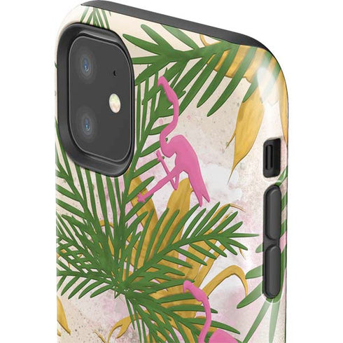 Flamingo Pattern iPhone 11 Impact Case