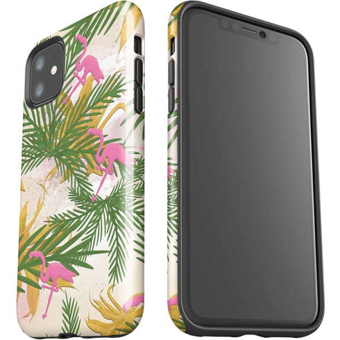 Flamingo Pattern iPhone 11 Impact Case