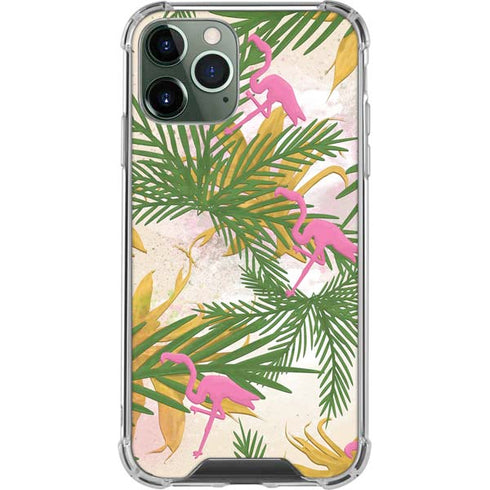 Flamingo Pattern iPhone 11 Pro Max Clear Case