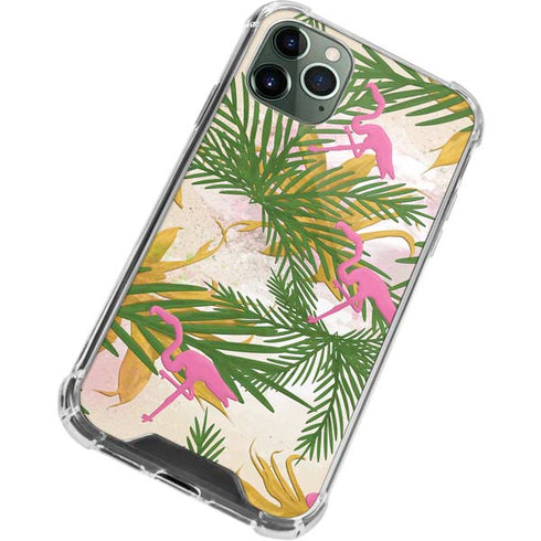 Flamingo Pattern iPhone 11 Pro Max Clear Case