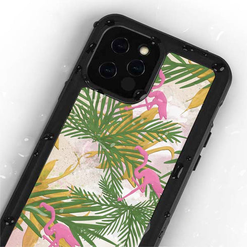 Flamingo Pattern iPhone 12 Pro Waterproof Case