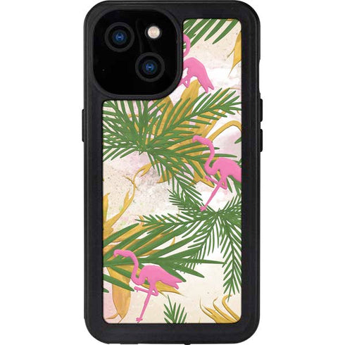 Flamingo Pattern iPhone 13 Mini Waterproof Case