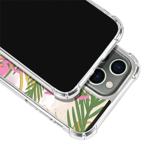 Flamingo Pattern iPhone 13 Pro Clear Case