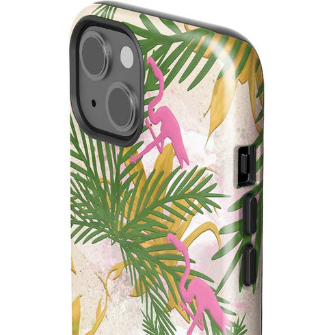 Flamingo Pattern iPhone 14 Plus Impact Case