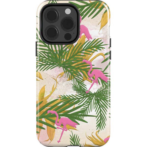 Flamingo Pattern iPhone 15 Pro Impact Case
