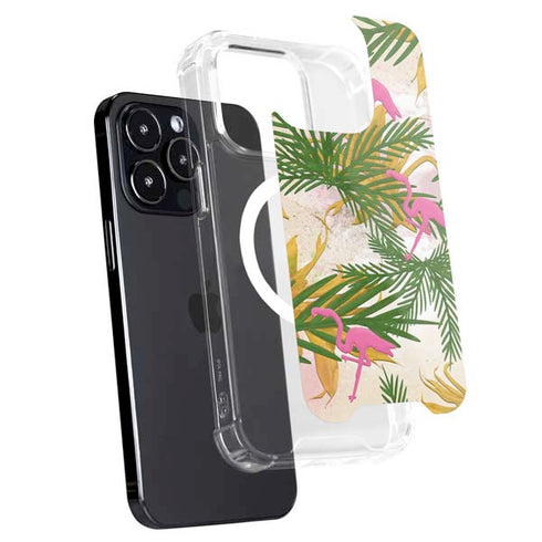Flamingo Pattern iPhone 15 Pro Max MagSafe Case