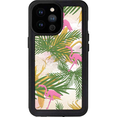 Flamingo Pattern iPhone 14 Pro Max Waterproof Case