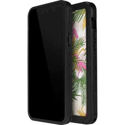 Flamingo Pattern iPhone 14 Pro Max Waterproof Case