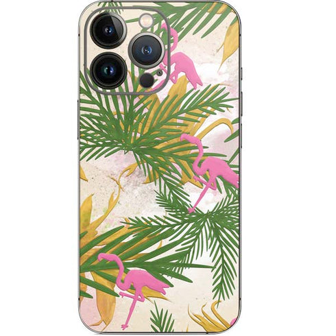 Flamingo Pattern iPhone 14 Pro Skin