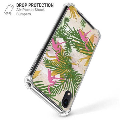Flamingo Pattern iPhone XR Clear Case