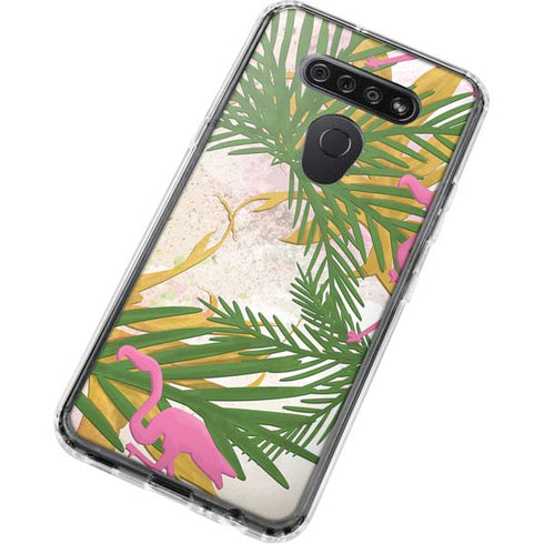 Flamingo Pattern LG K51/Q51 Clear Case