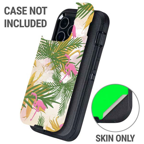 Flamingo Pattern Otterbox Defender iPhone Skin