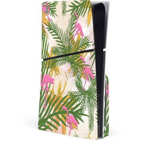 Flamingo Pattern PS5 Slim Disk Console Skin