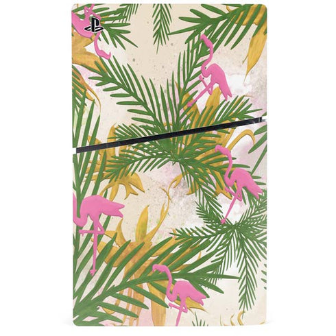 Flamingo Pattern PS5 Slim Digital Edition Console Skin