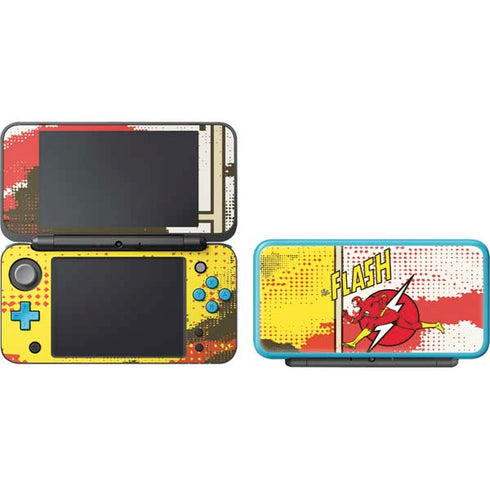 DC Comics The Flash Vintage Action Pose Pattern Nintendo 2DS XL (2017) Skin